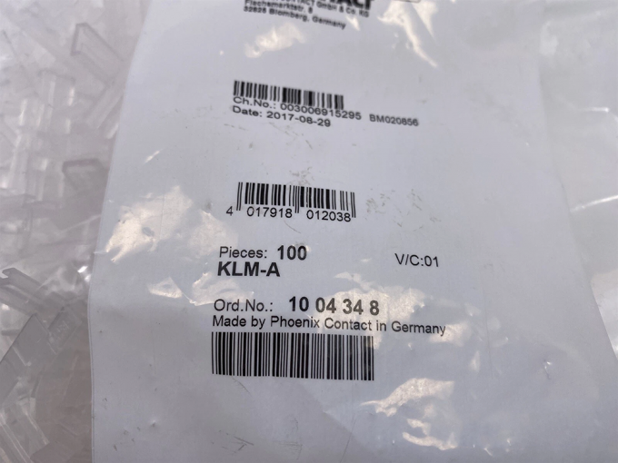 Phoenix Contact Connector PLC Terminal Block 1004348 KLM-A Terminal ...