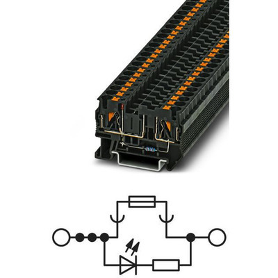 Phoenix Contact 3208964 Feed Through Terminal Block PT 4-FSI/F-LED 24 ...